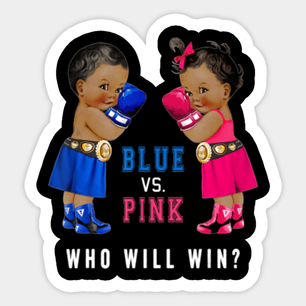 Blue vs Pink Ethnic Boxing Babies Gender Reveal Blue Vs Pink Ethnic
